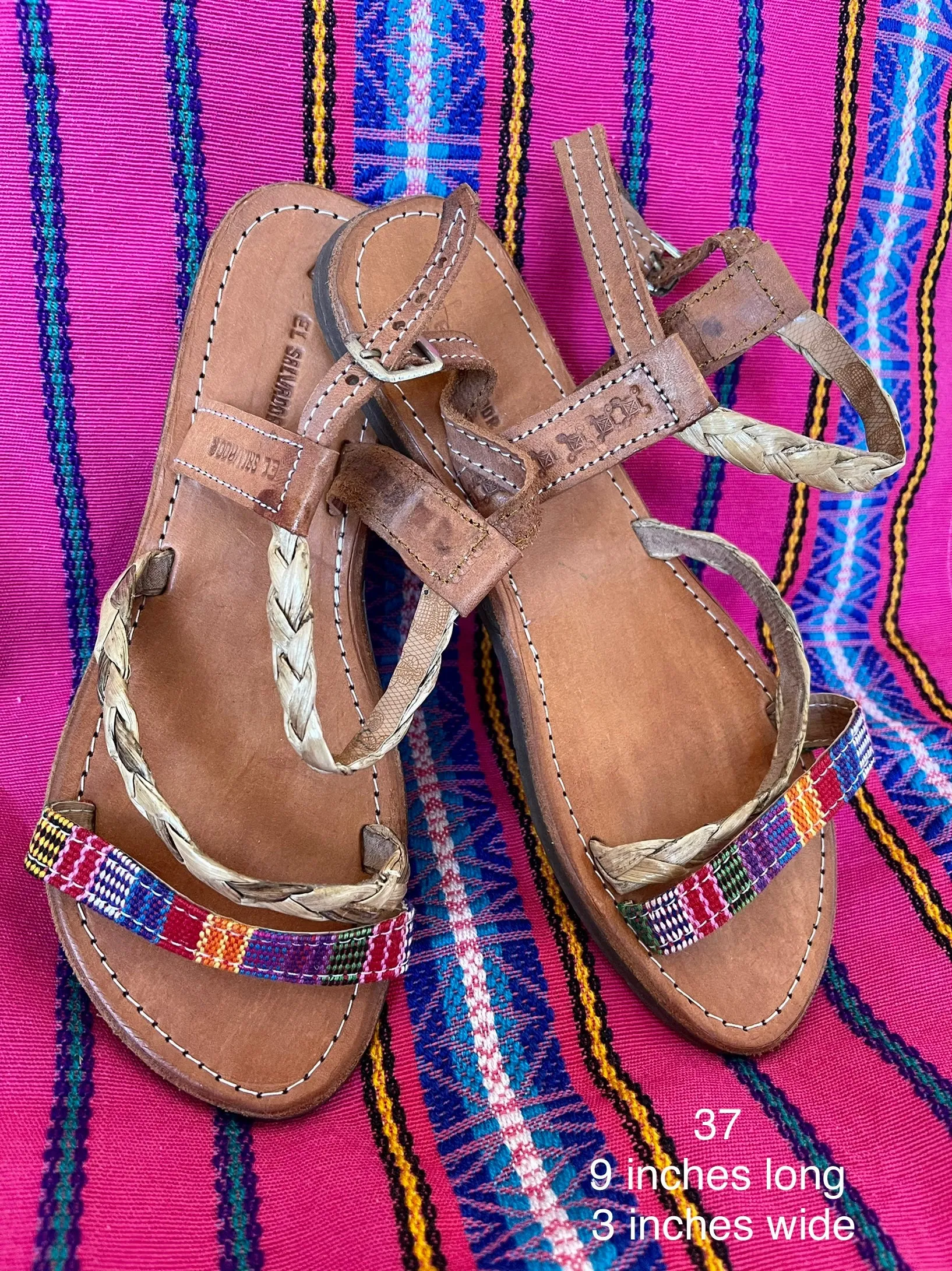 Colorful Genuine Leather and Thin Yute Sandal- Sandalias Multi Jute Colores de Cuero