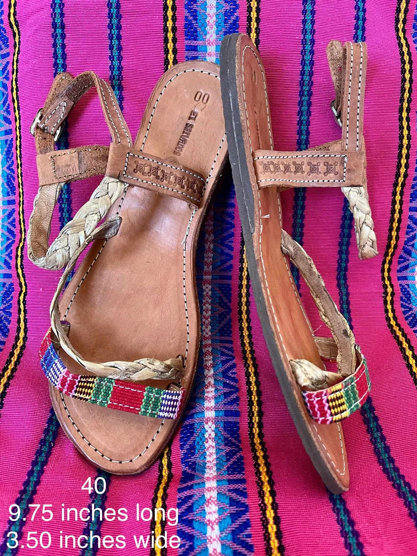 Colorful Genuine Leather and Thin Yute Sandal- Sandalias Multi Jute Colores de Cuero