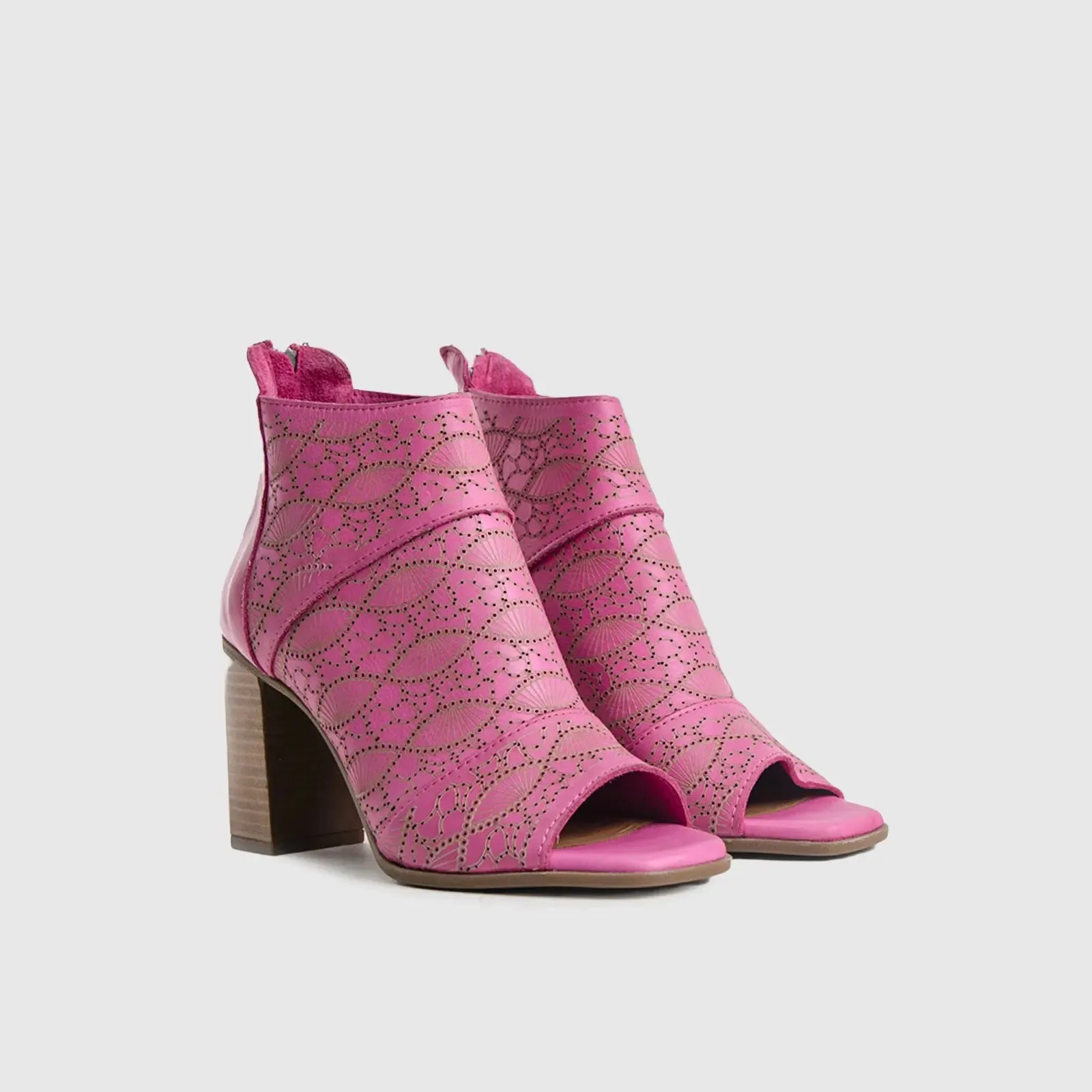 Comfort Block Heel Sandal Pink 8330