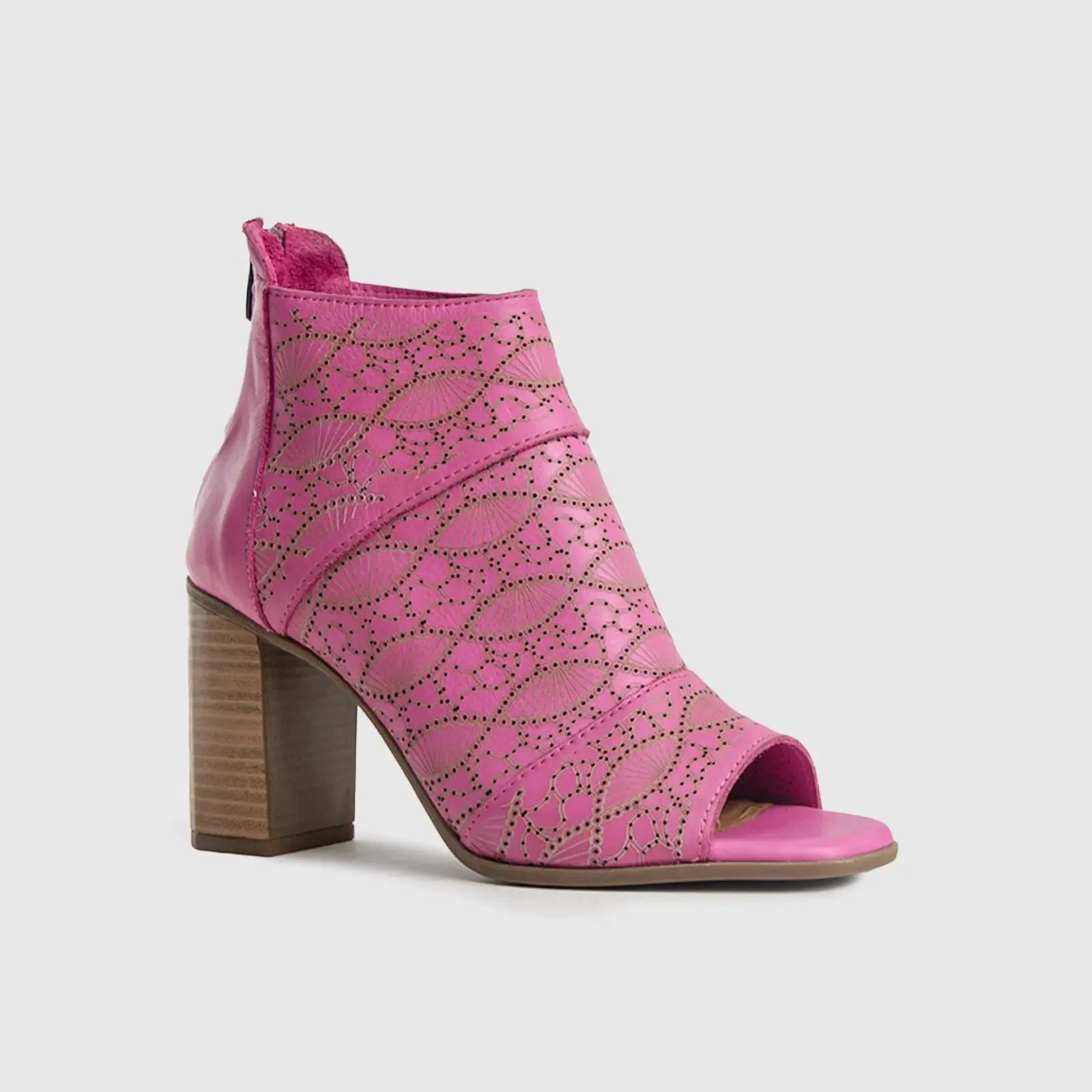 Comfort Block Heel Sandal Pink 8330