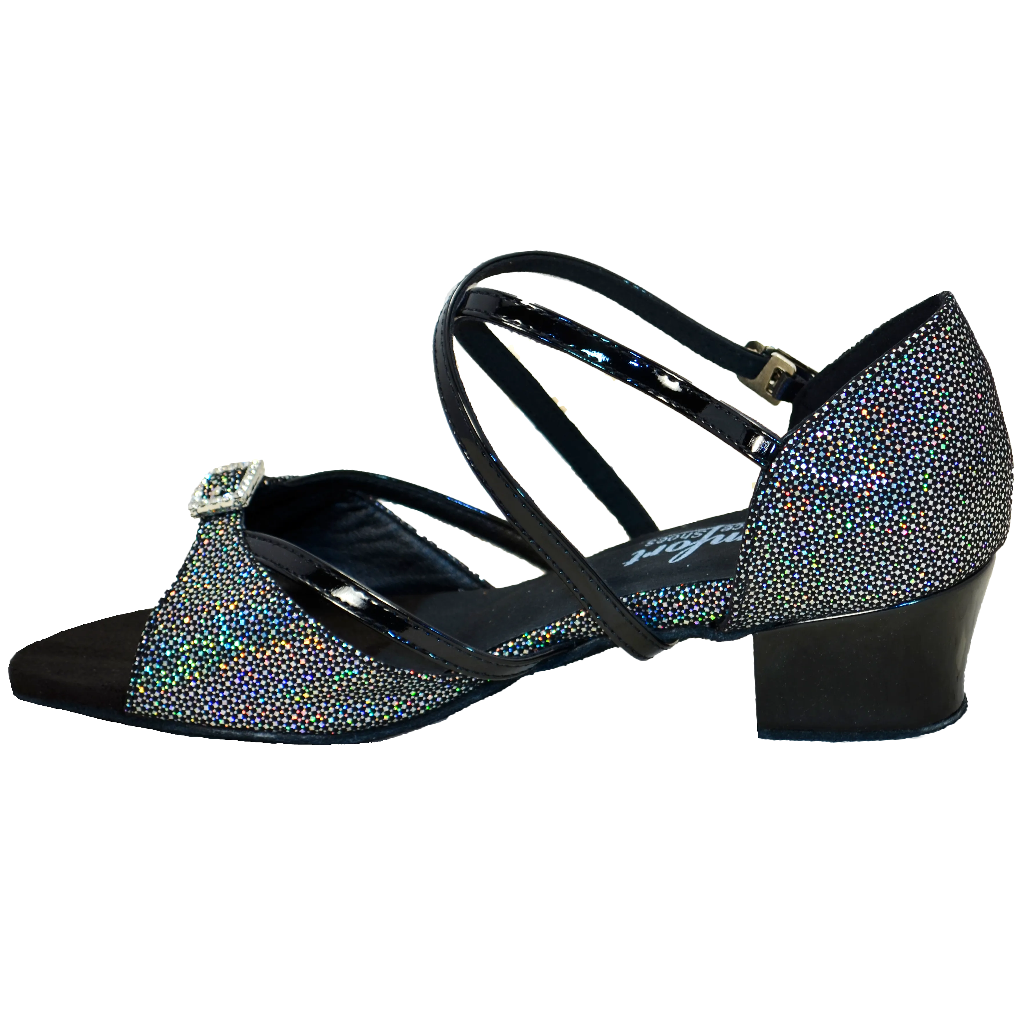 Comfort Single Buckle - Black Dot / Black Patent