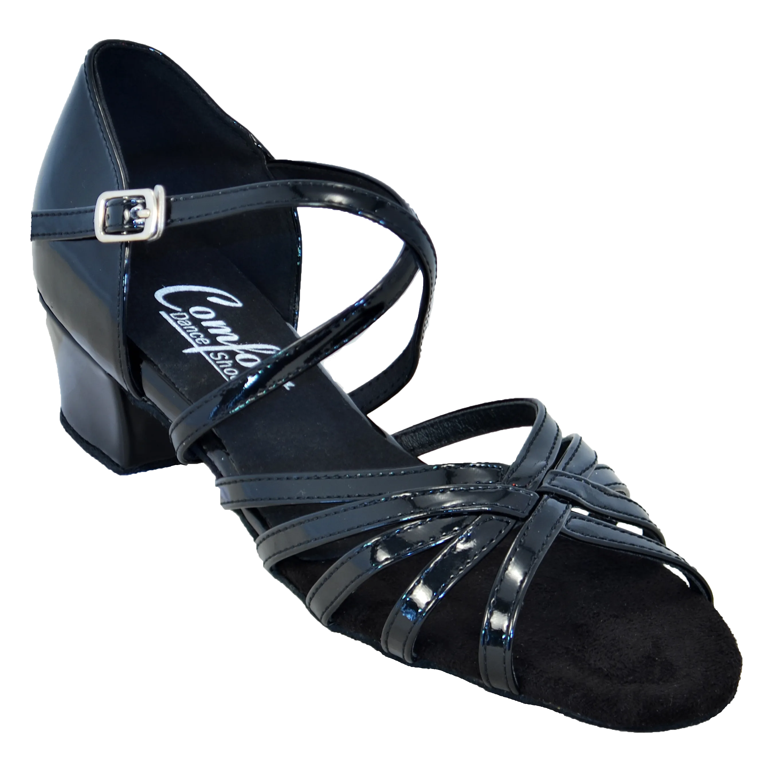 Comfort Strappy - Black Patent Leather