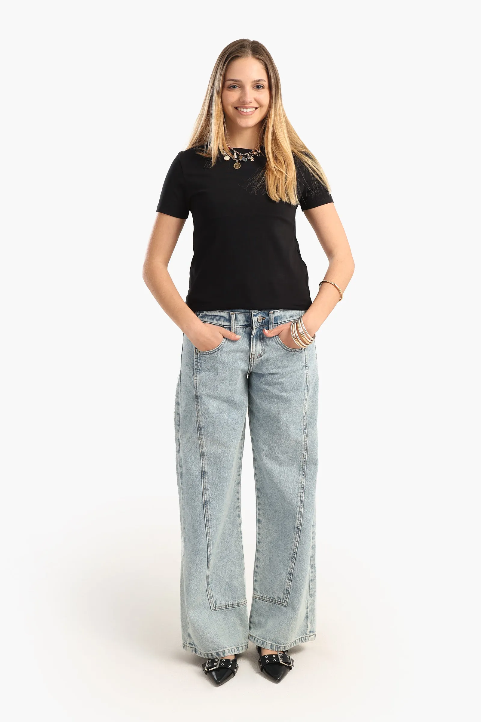 Cotton Basic Slip On T-Shirt