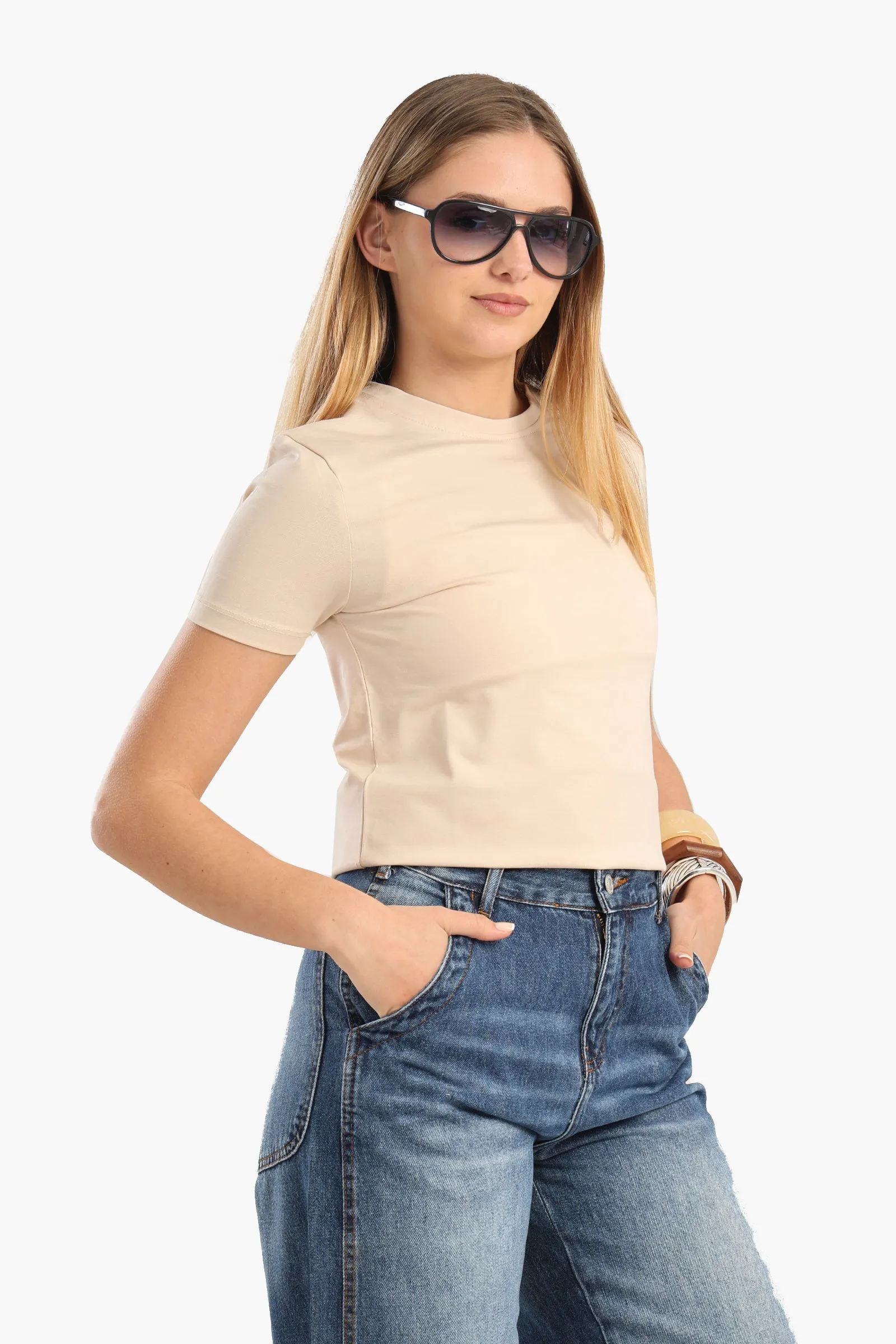 Cotton Basic Slip On T-Shirt