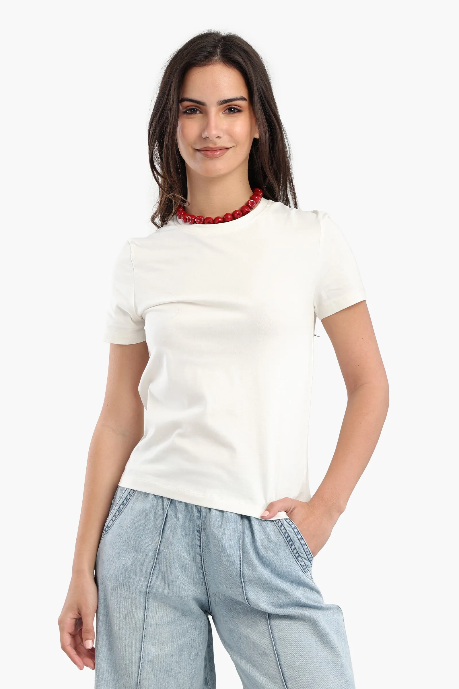Cotton Basic Slip On T-Shirt