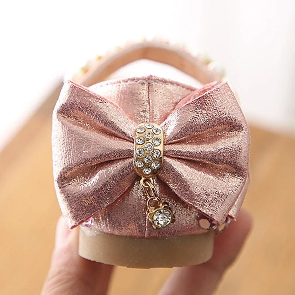Crystal Bowknot Princess Shoes