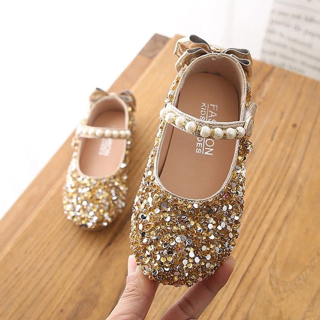 Crystal Bowknot Princess Shoes