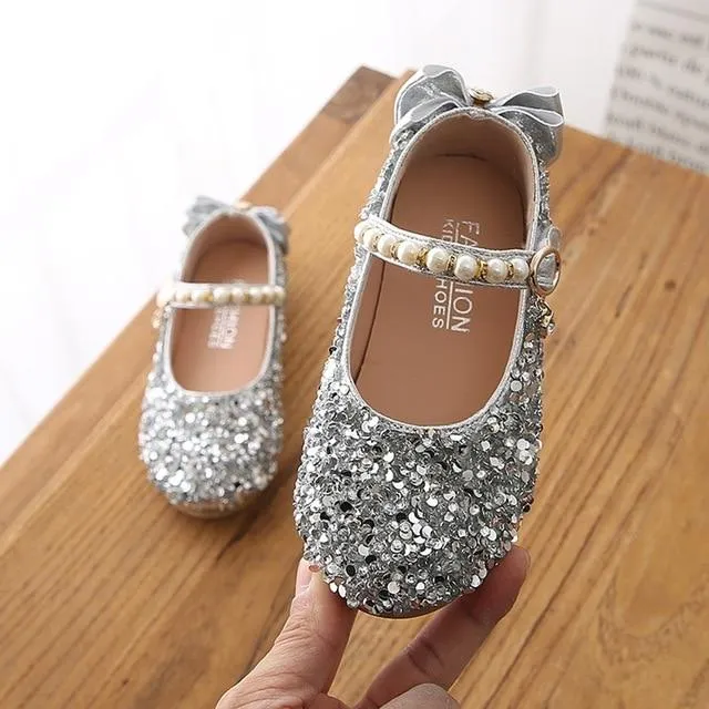 Crystal Bowknot Princess Shoes