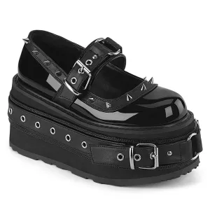 DAMNED-20  Black Patent-Vegan Leather