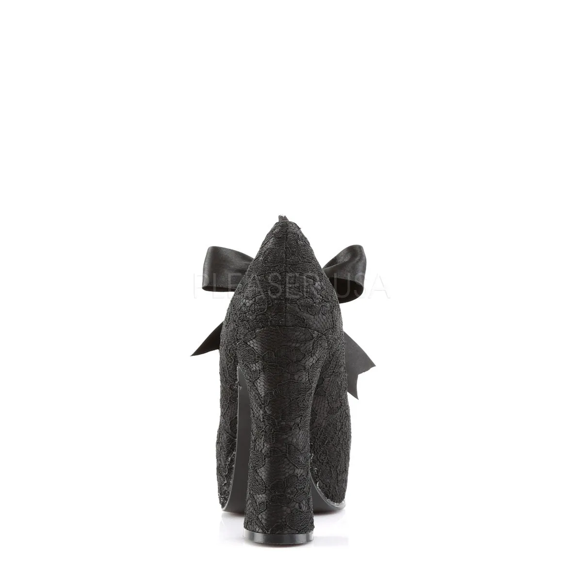 DEMON-11  Black Satin-Black Lace