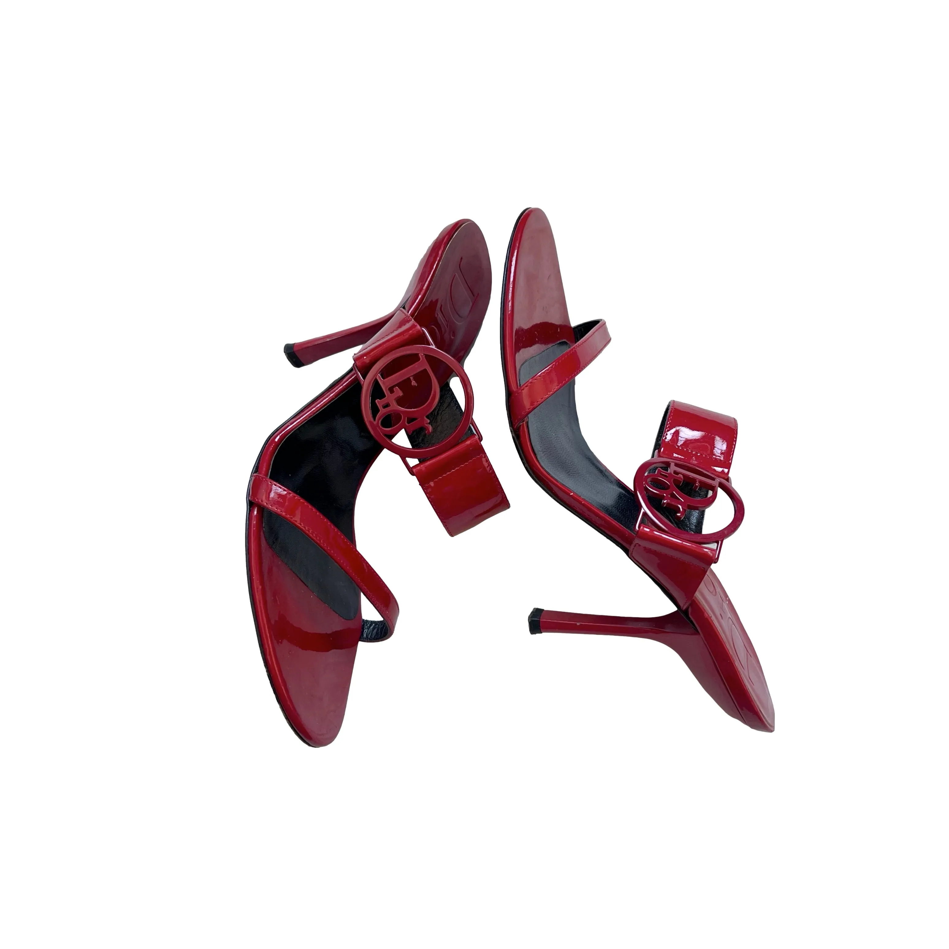 Dior Red Patent Strap Heels
