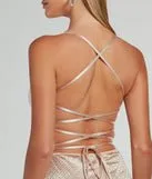 Dolly gold jewelled strap up ball dress Express NZ wide