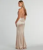 Dolly gold jewelled strap up ball dress Express NZ wide