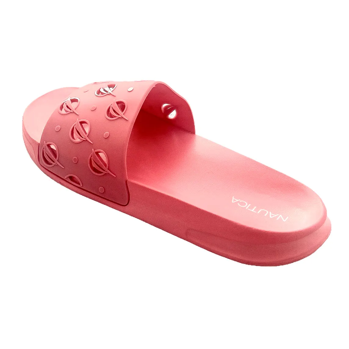 EKIN Women's Pink Slip On Flip Flop Slide Sandals
