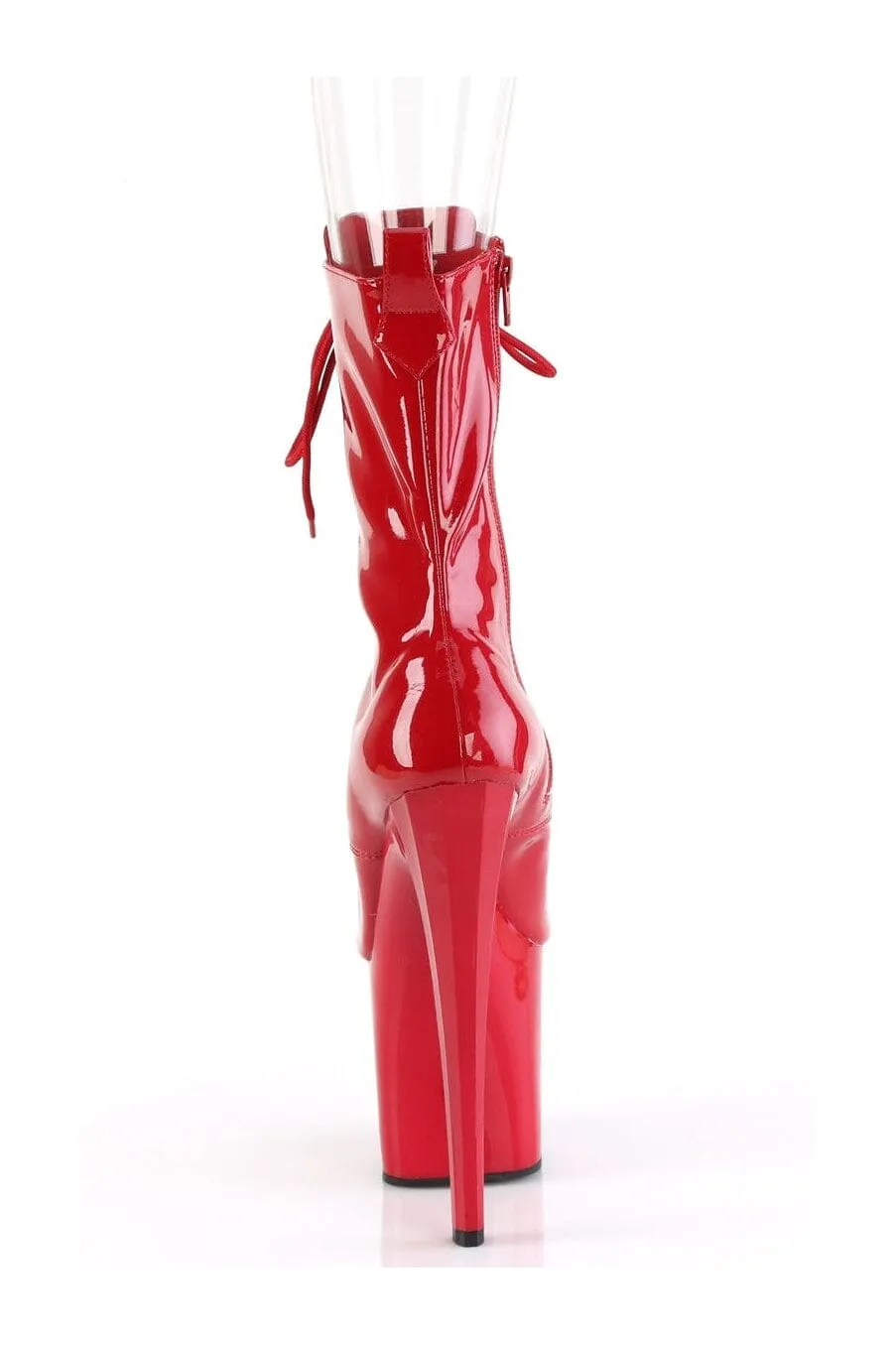 ENCHANT-1041 Red Patent Ankle Boot