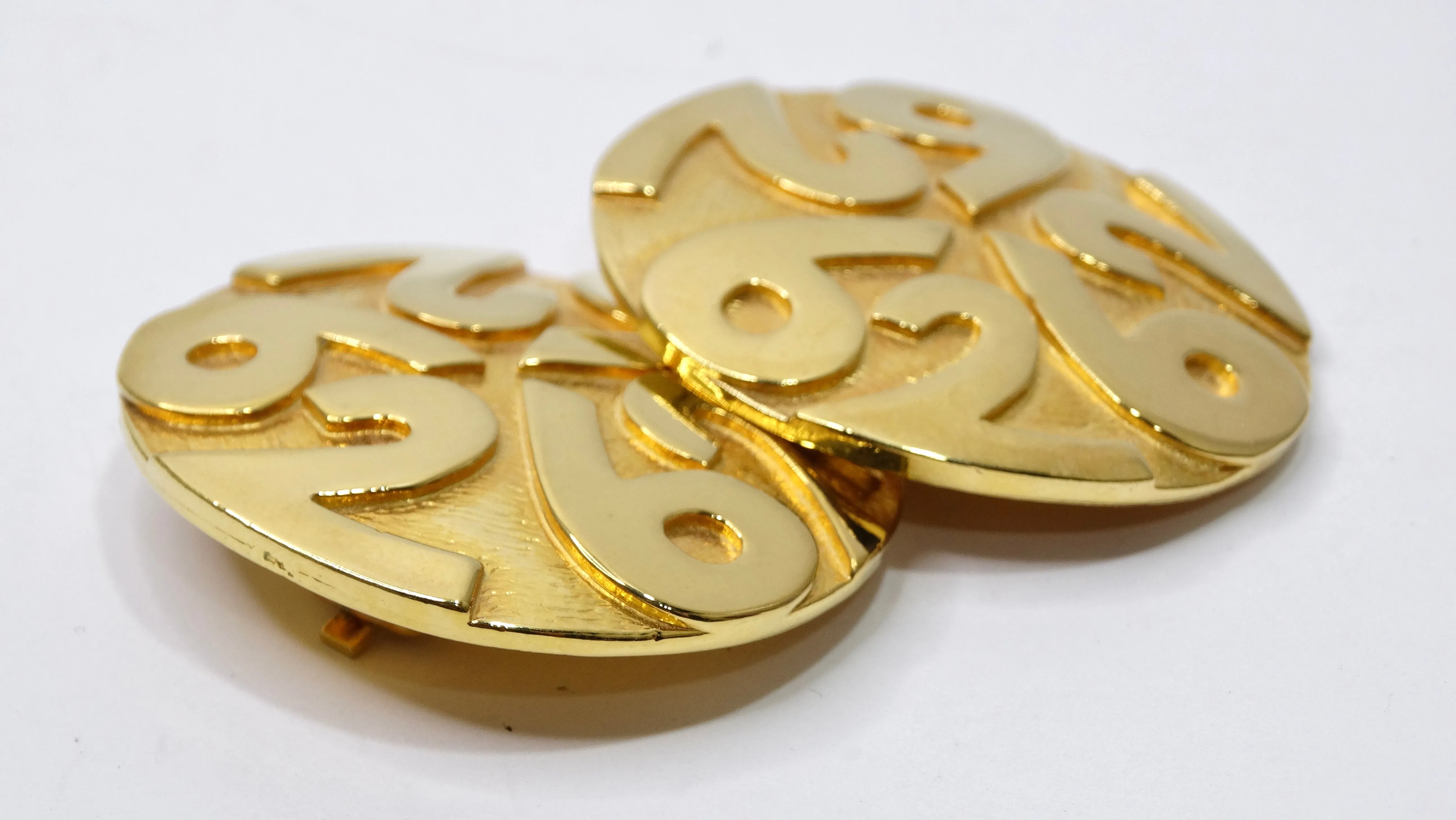 Escada Vintage Gold Clip-on Earrings
