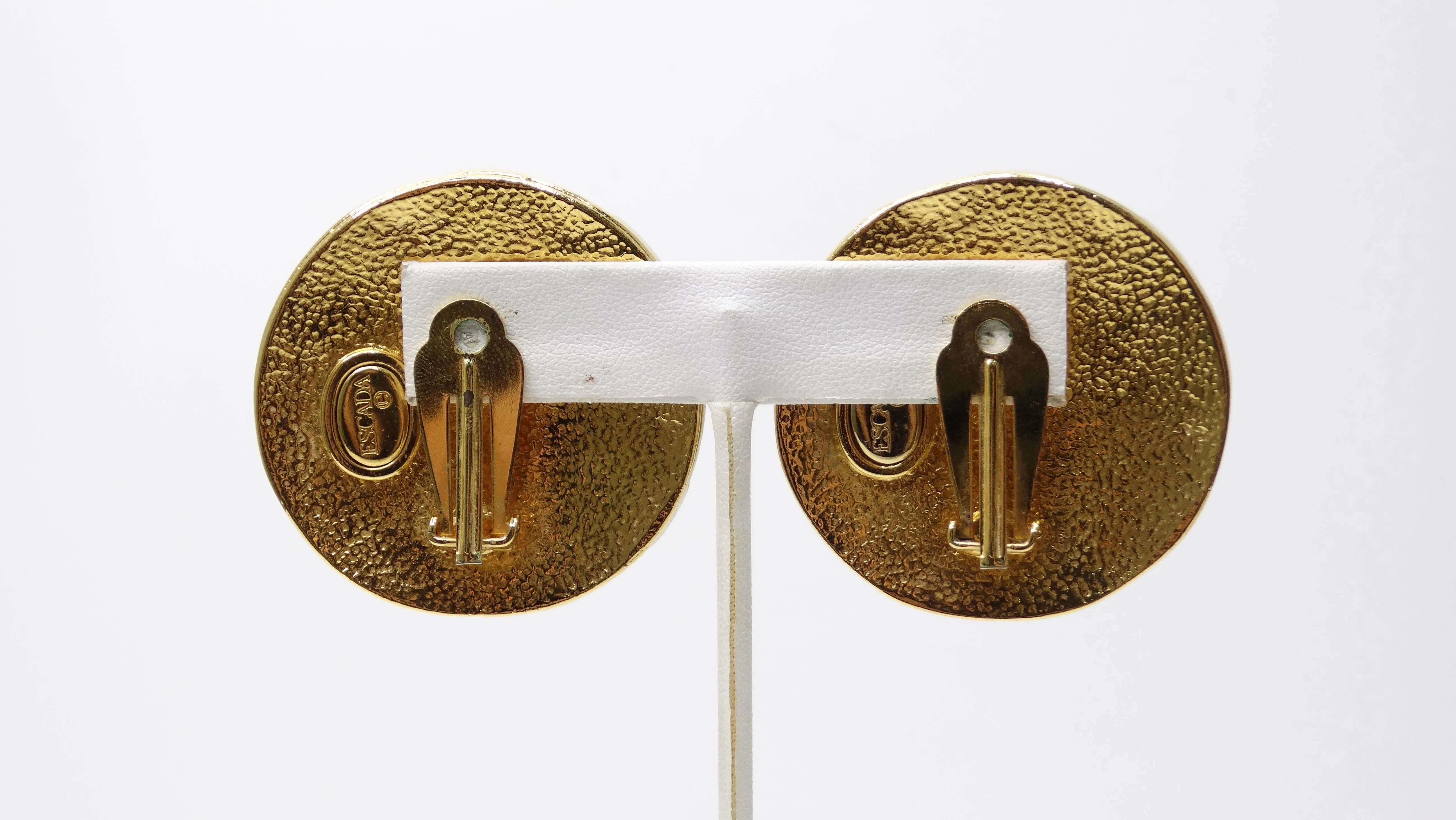 Escada Vintage Gold Clip-on Earrings