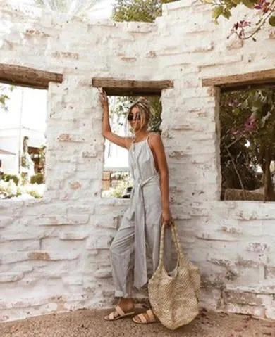 Esther tie up belt suit set