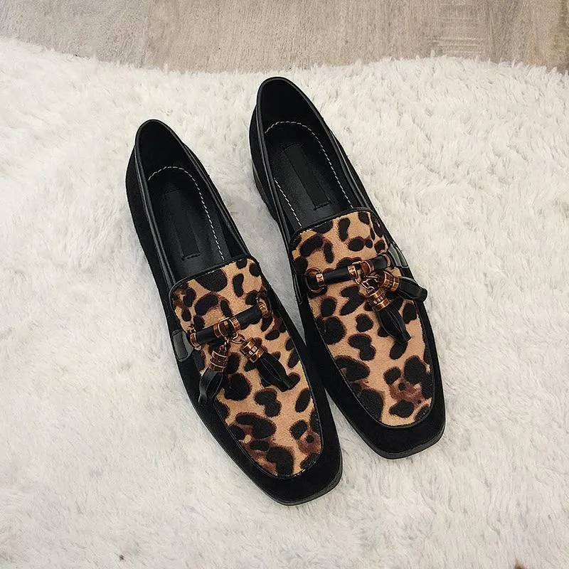 Fashion Casual Flats Women Square Toe Footwear