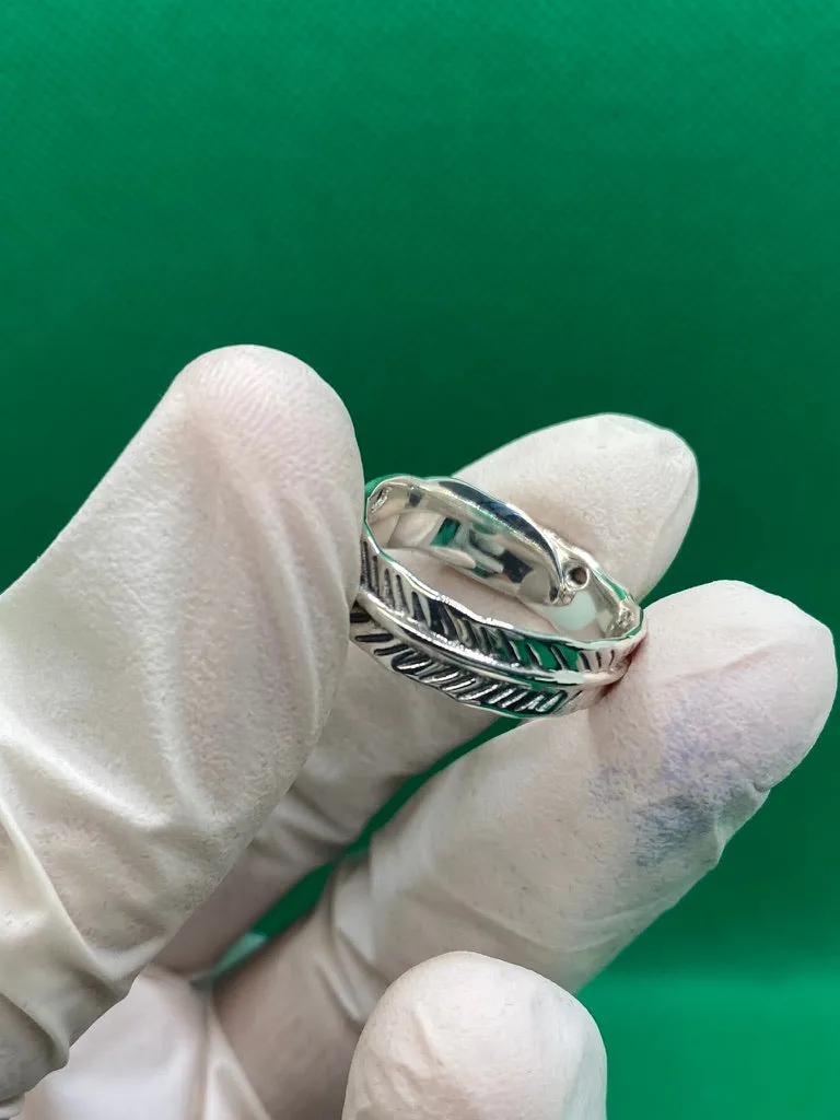 Feather Vintage Ring Unisex Jewelry