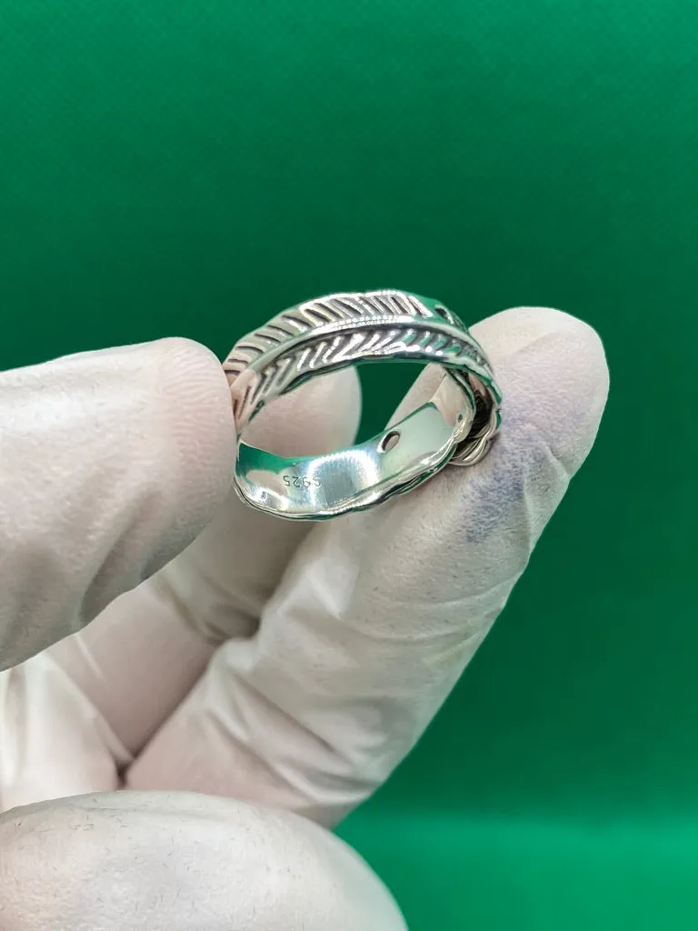 Feather Vintage Ring Unisex Jewelry