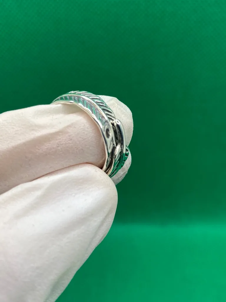 Feather Vintage Ring Unisex Jewelry
