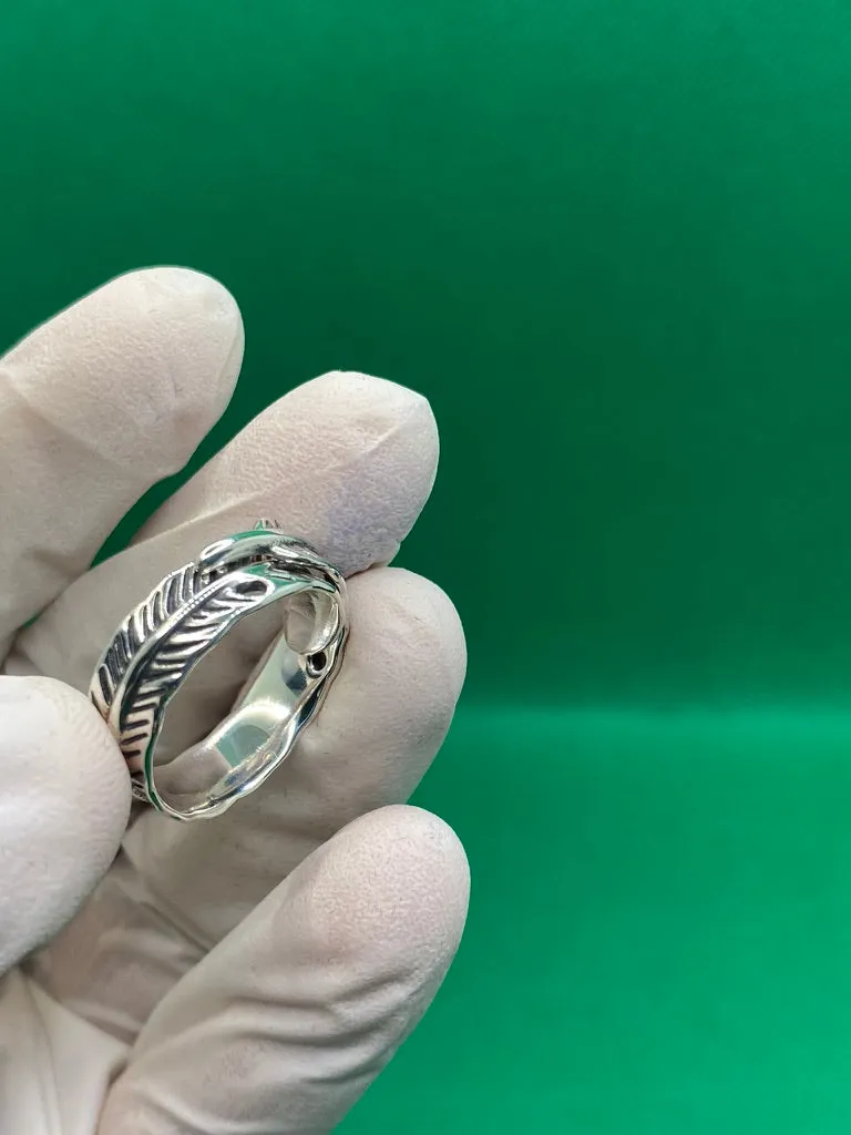 Feather Vintage Ring Unisex Jewelry