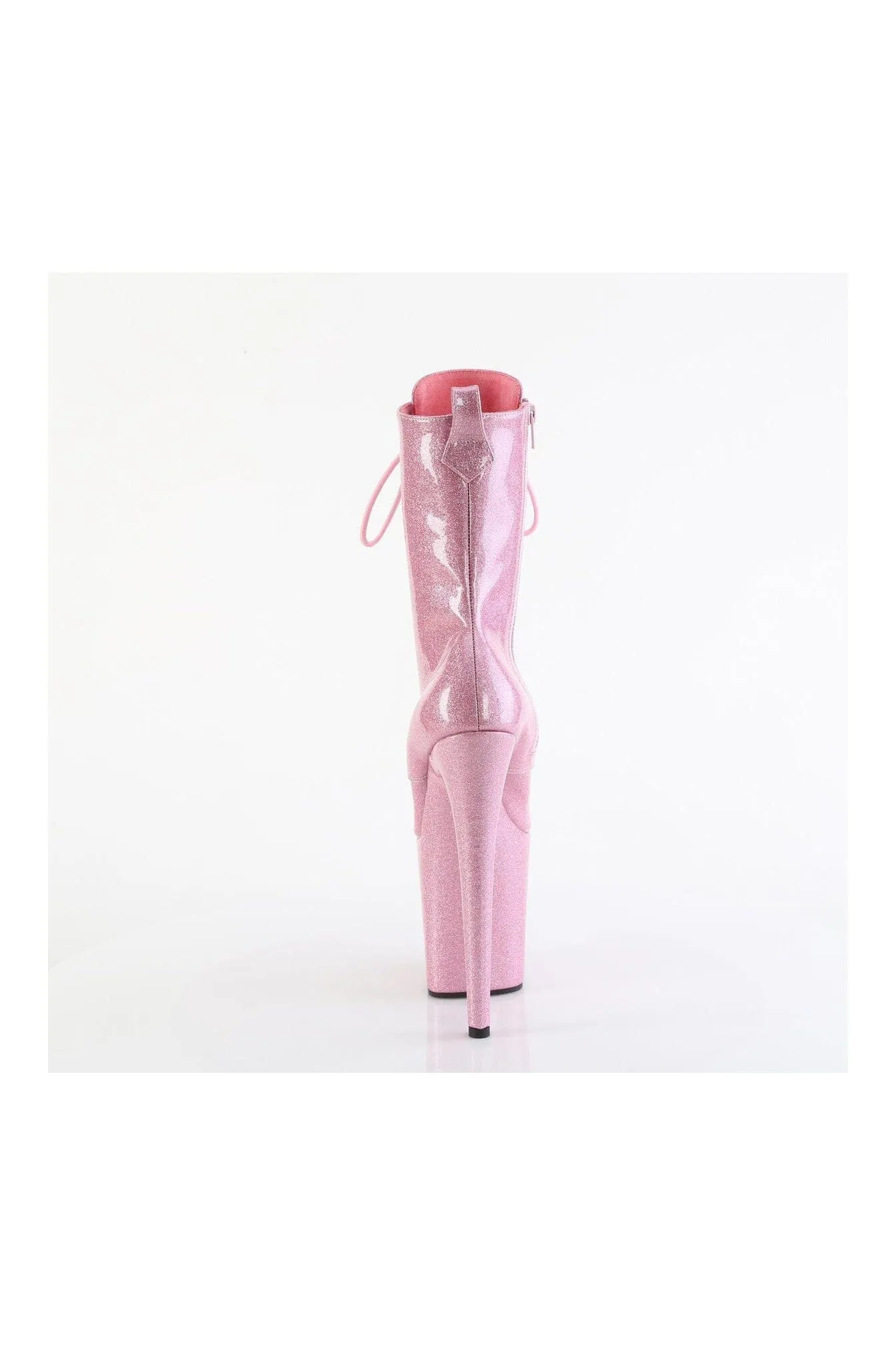 FLAMINGO-1040GP Pink Glitter Patent Ankle Boot