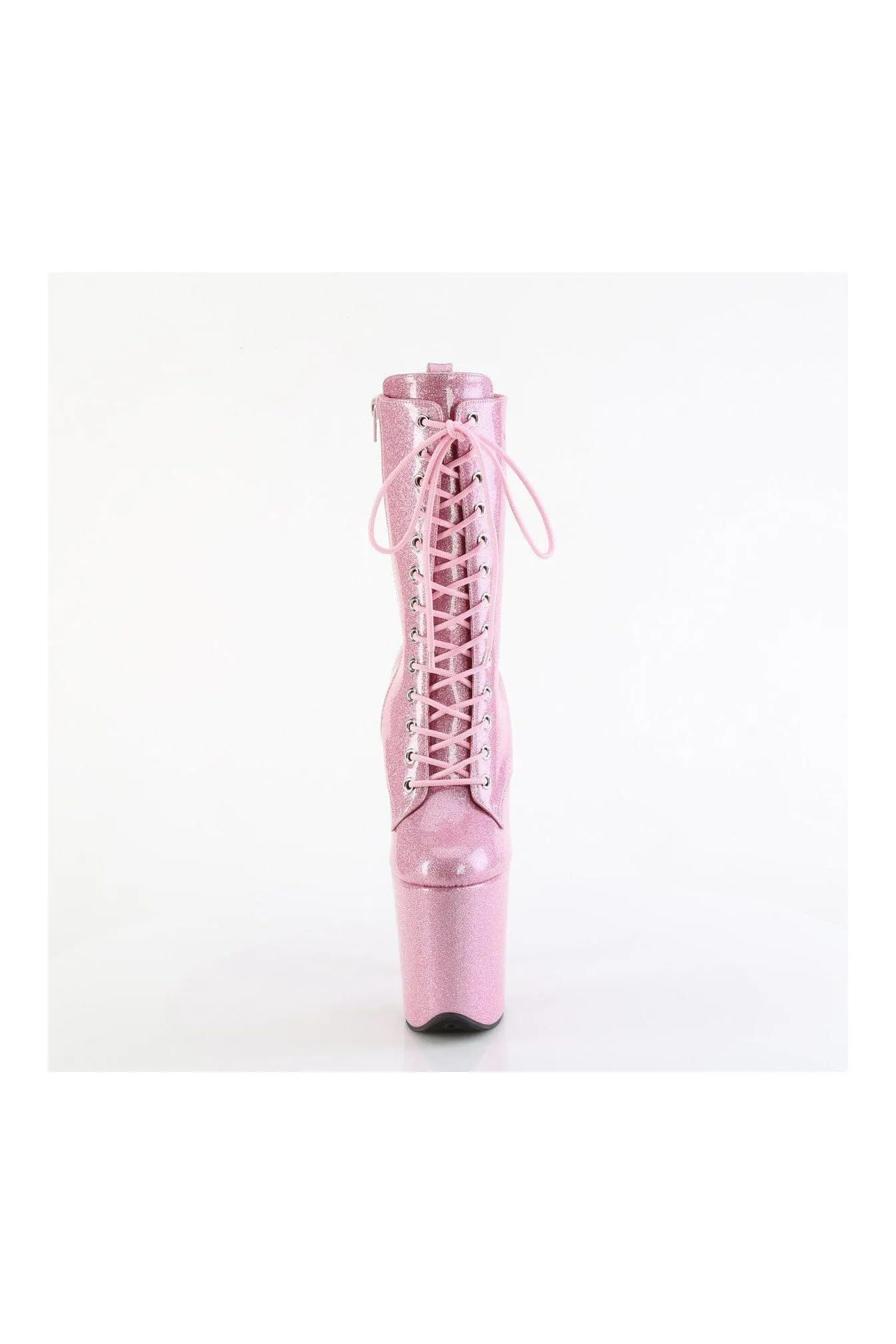 FLAMINGO-1040GP Pink Glitter Patent Ankle Boot