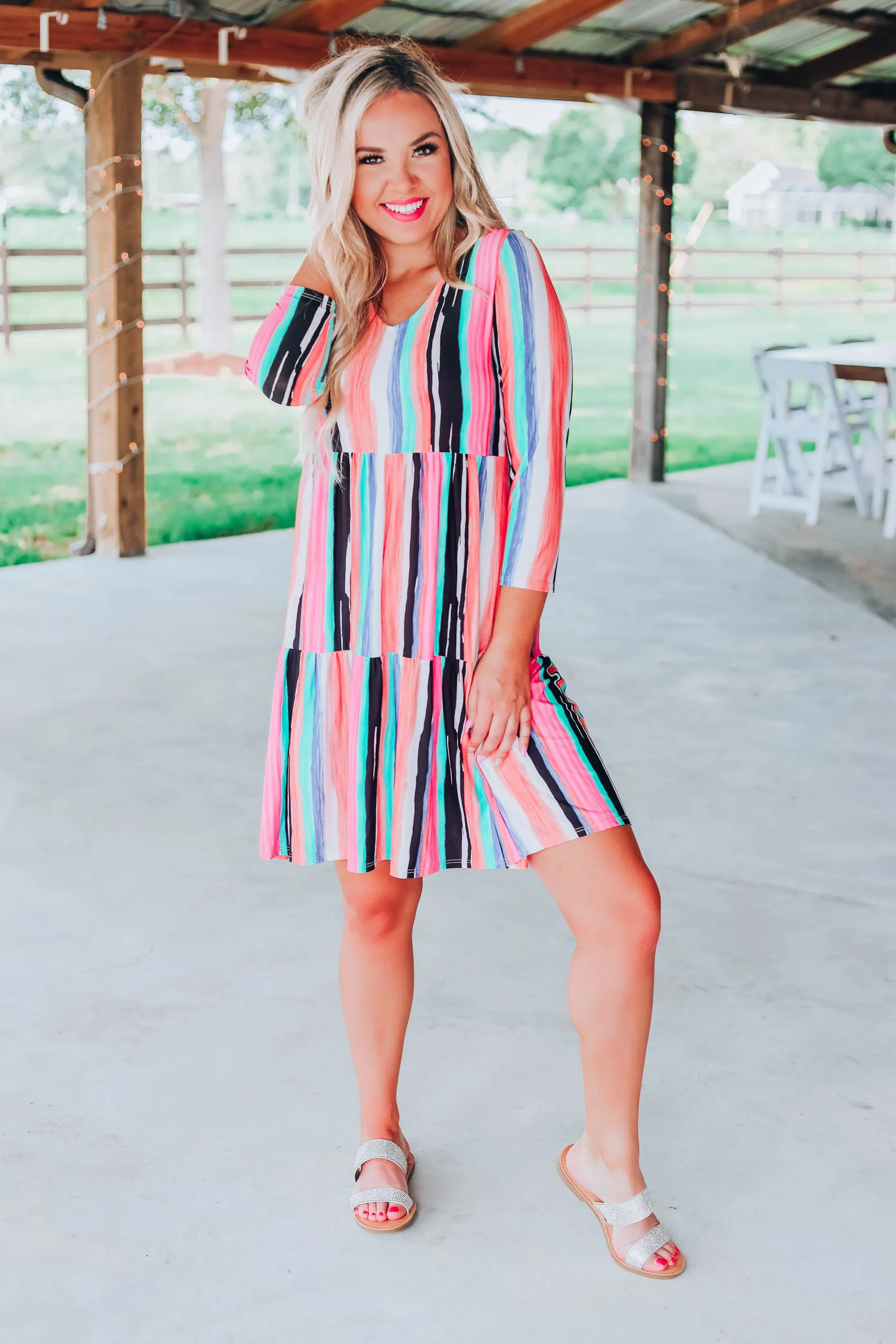 Fun Striped Casual Dress
