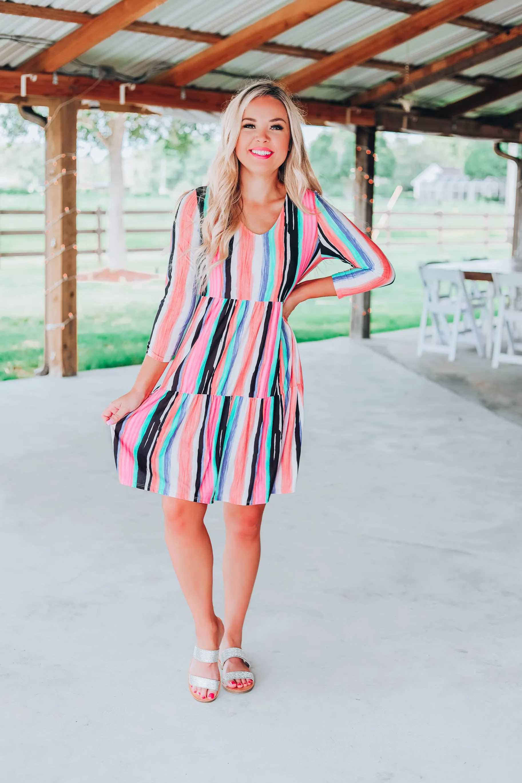 Fun Striped Casual Dress