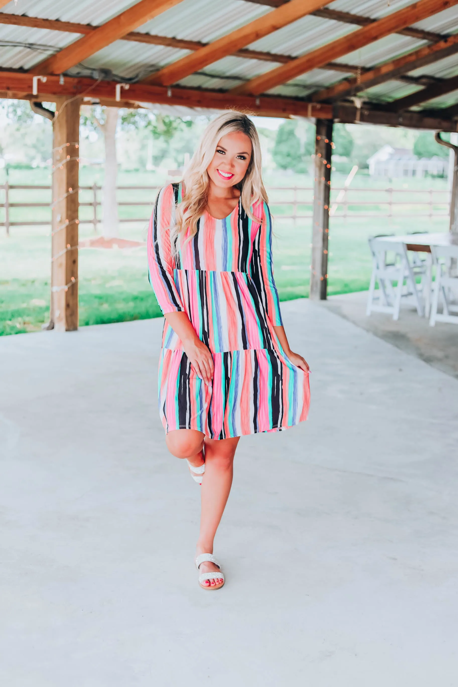 Fun Striped Casual Dress