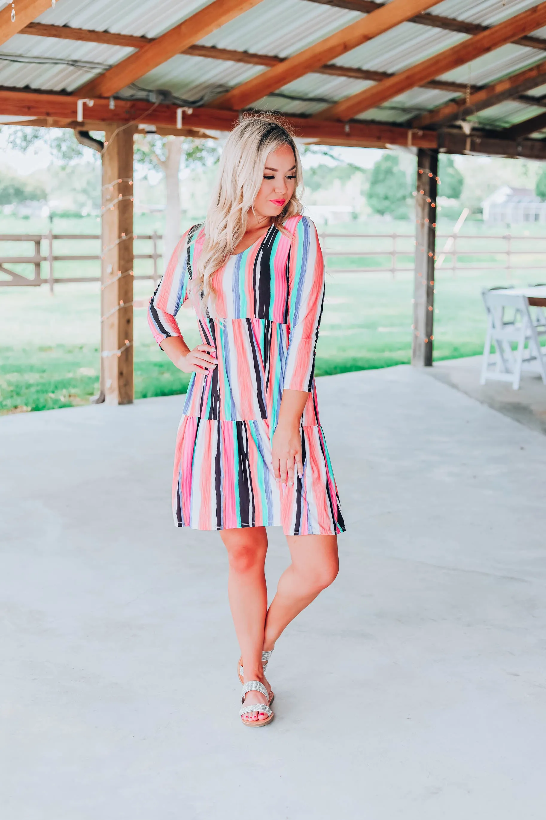 Fun Striped Casual Dress