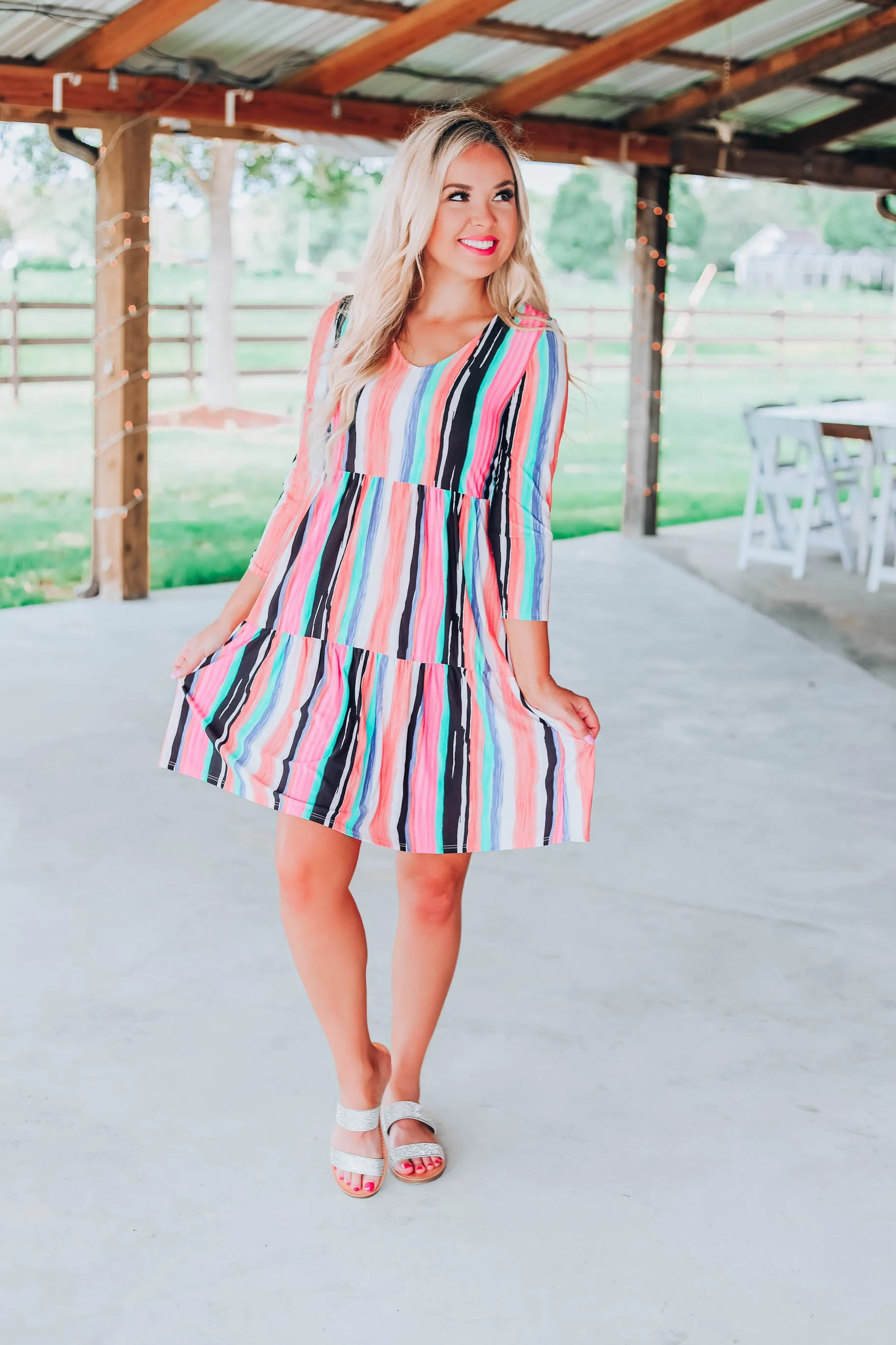 Fun Striped Casual Dress