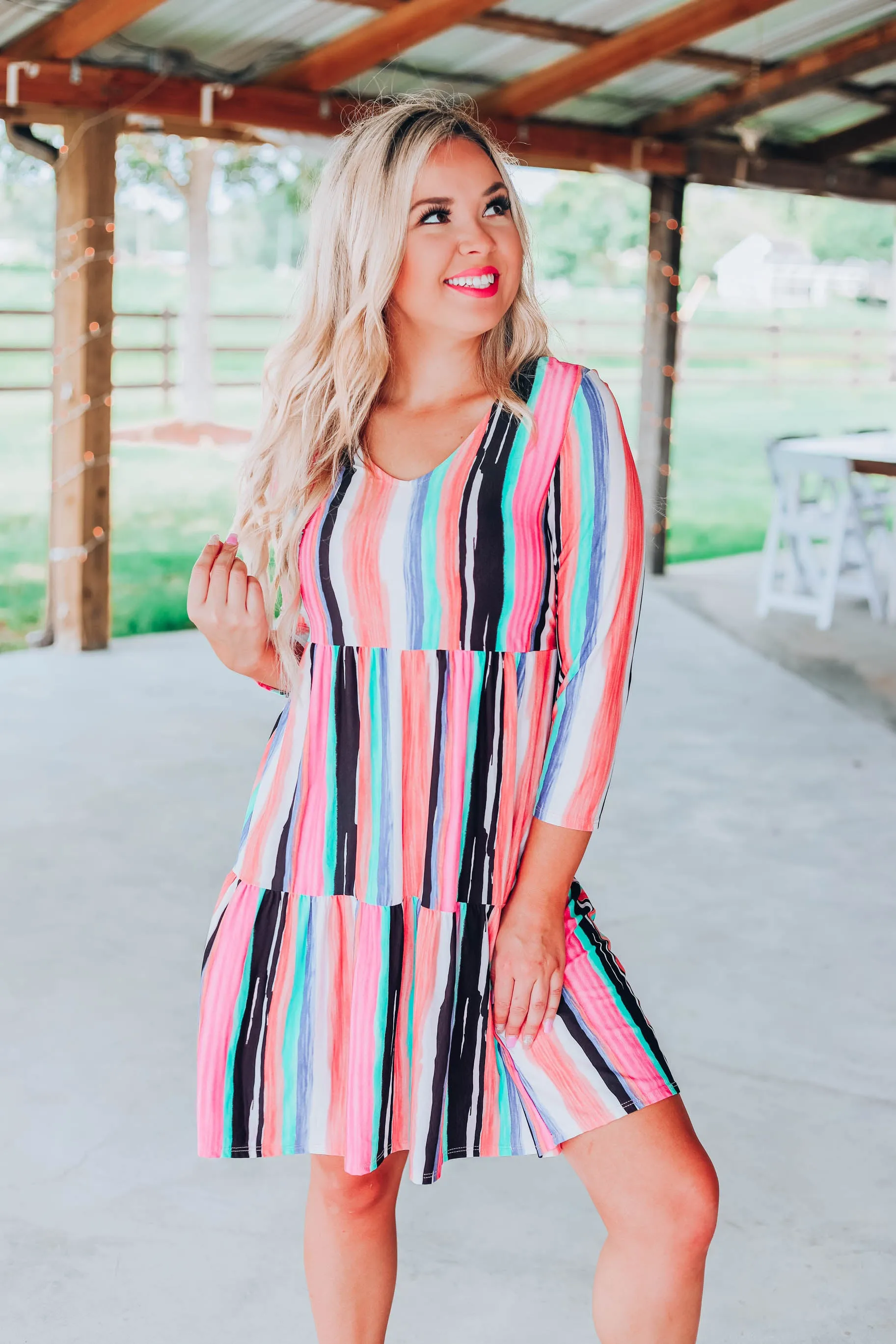 Fun Striped Casual Dress