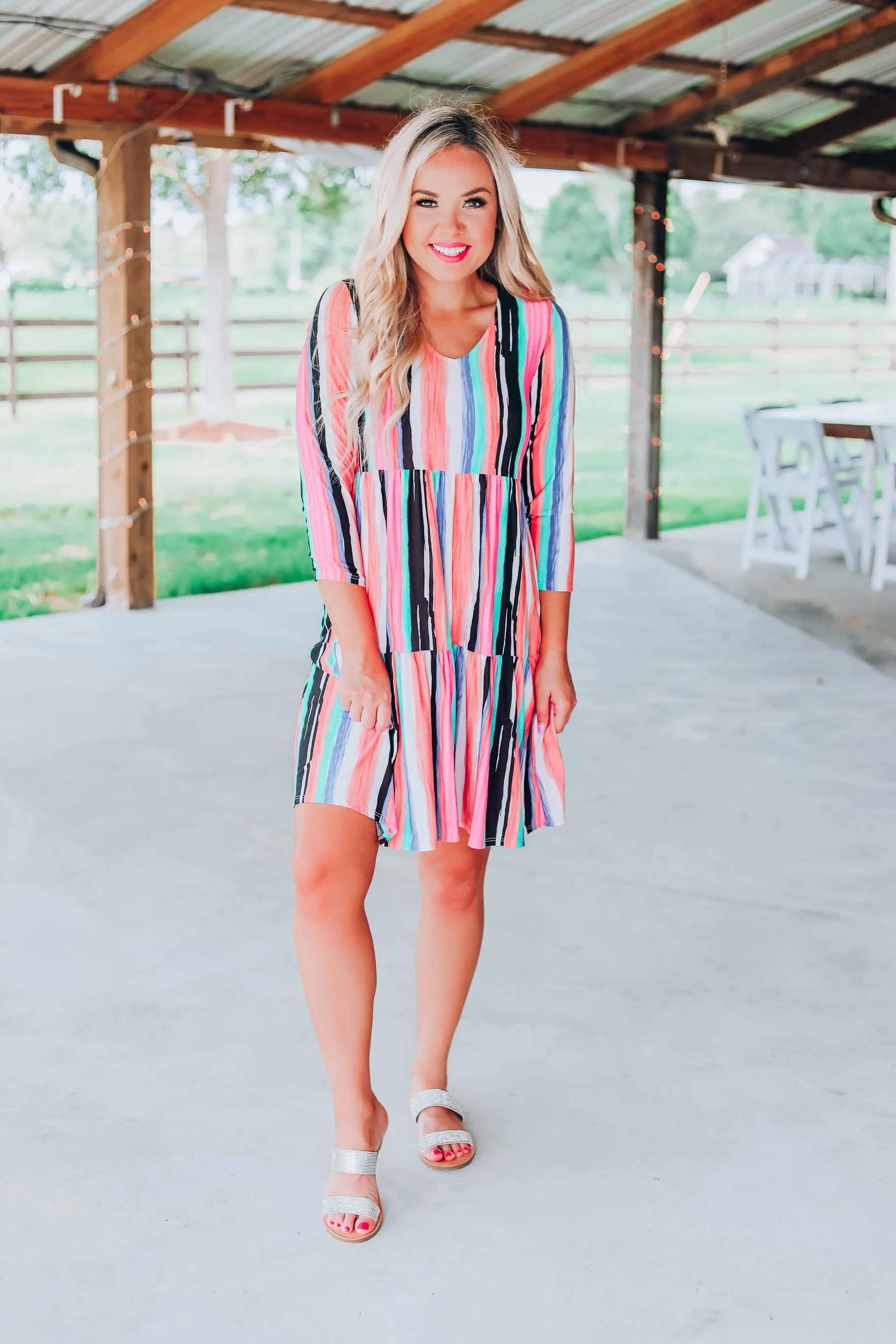 Fun Striped Casual Dress