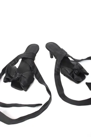 Ganni Bow Wrap Sandals