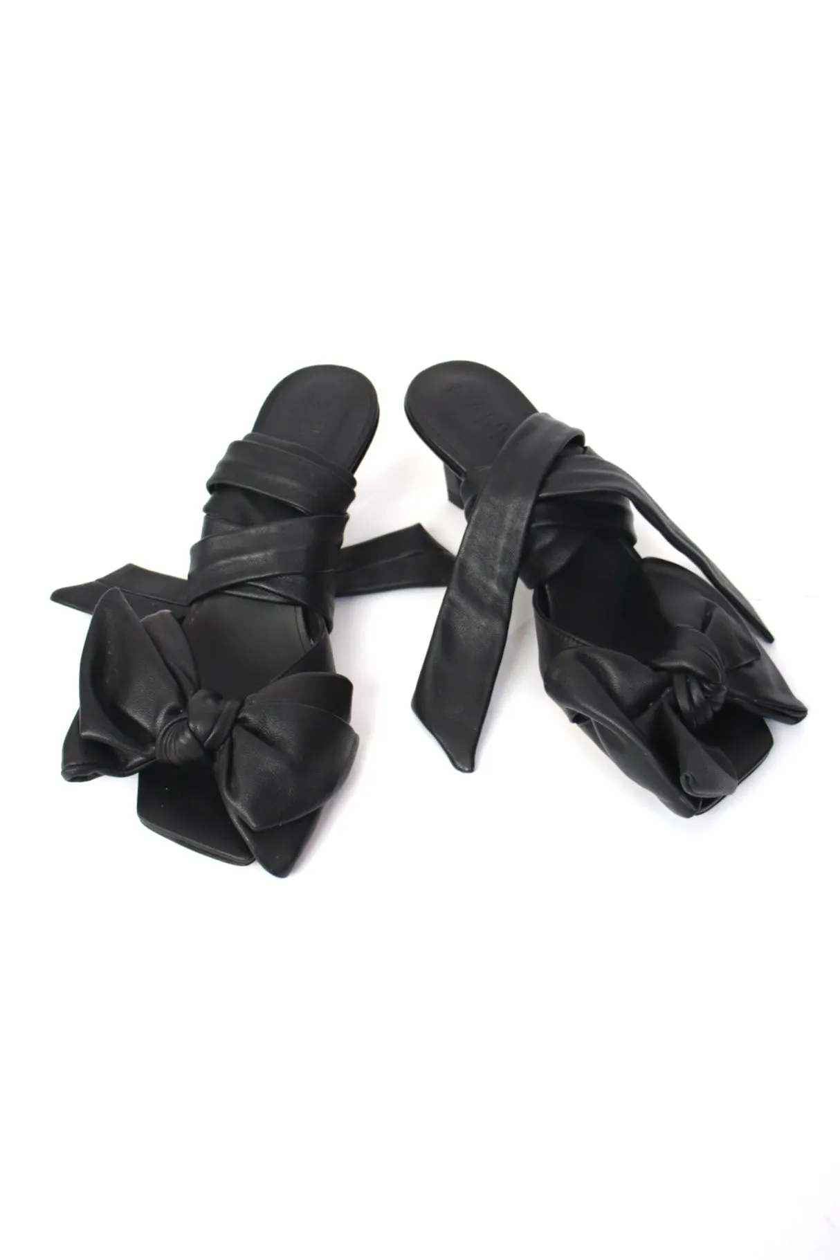 Ganni Bow Wrap Sandals