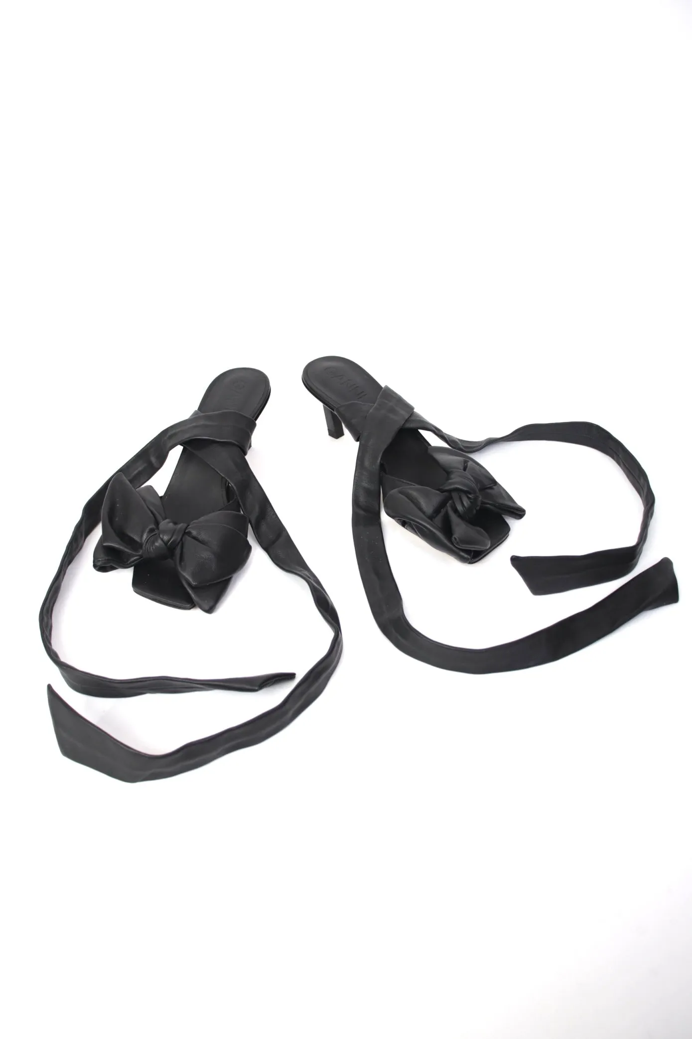 Ganni Bow Wrap Sandals