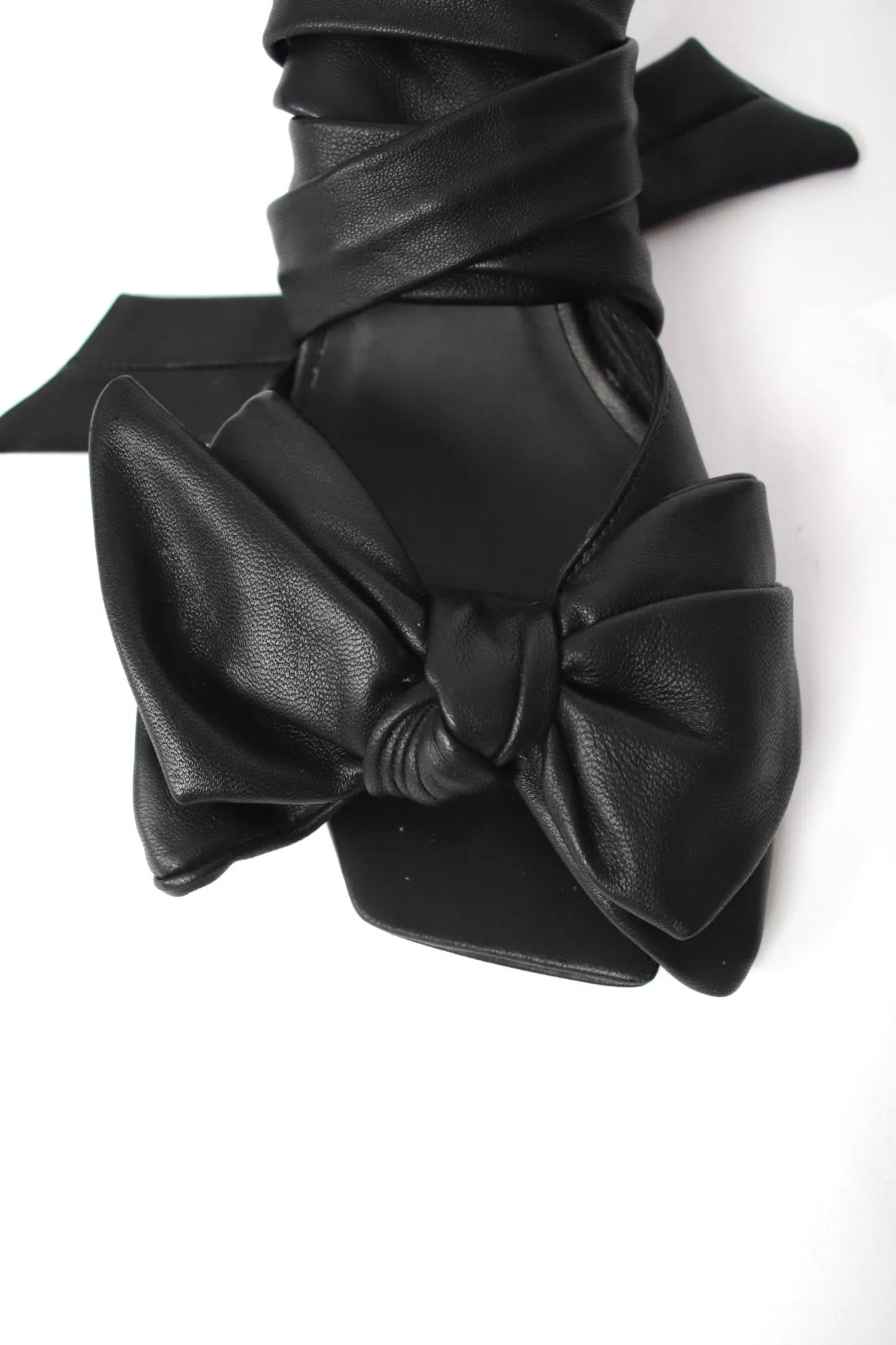 Ganni Bow Wrap Sandals