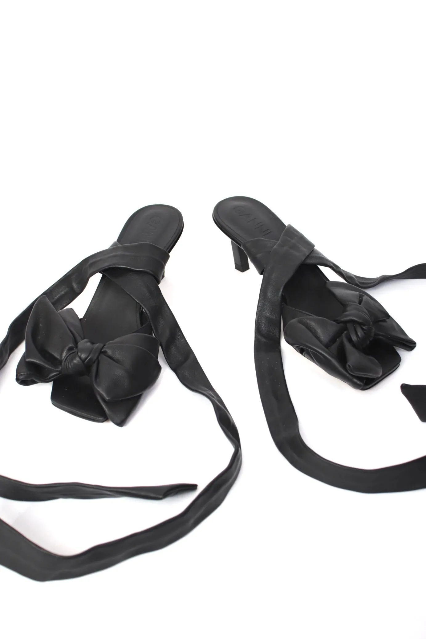 Ganni Bow Wrap Sandals