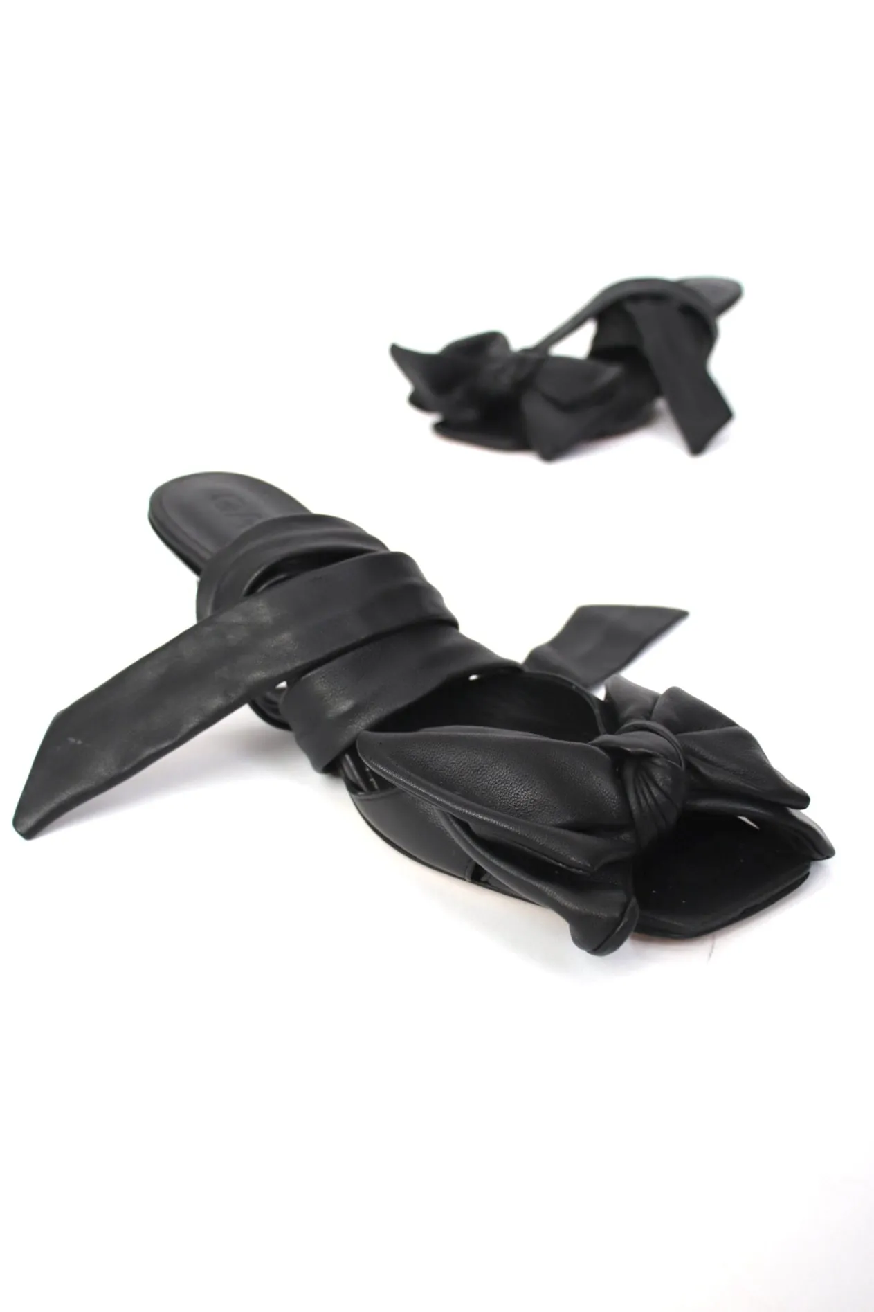 Ganni Bow Wrap Sandals