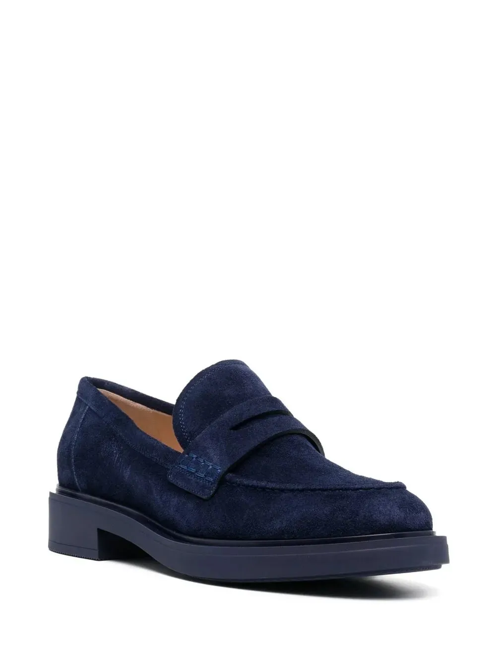 Gianvito Rossi round-toe suede loafers