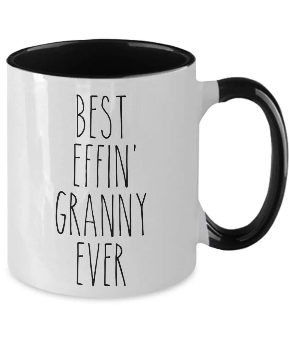 Gift For Granny Best Effin' Granny Ever Mug Two-Tone Coffee Cup Funny Coworker Gifts