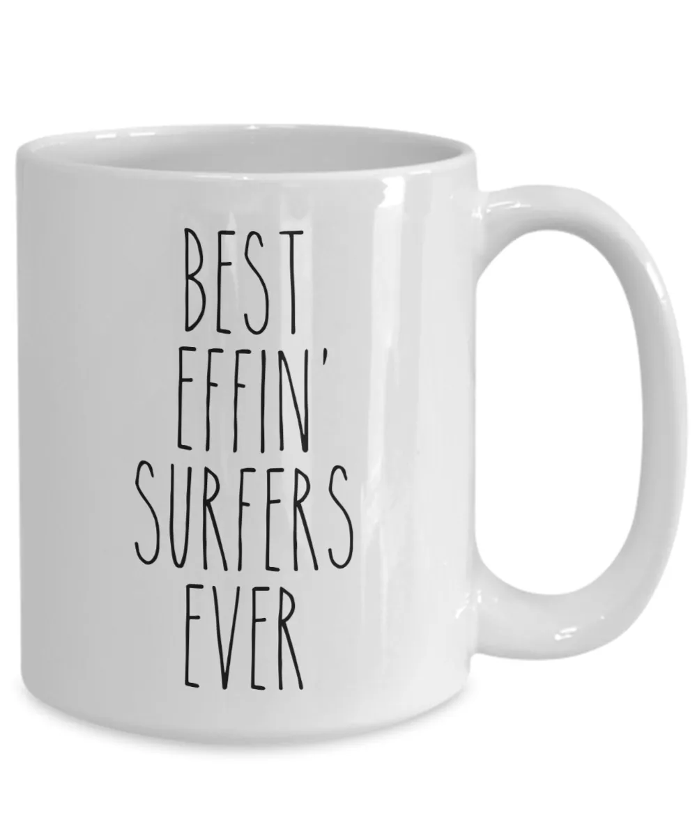 Gift For Surfers Best Effin' Surfers Ever Mug Coffee Cup Funny Coworker Gifts