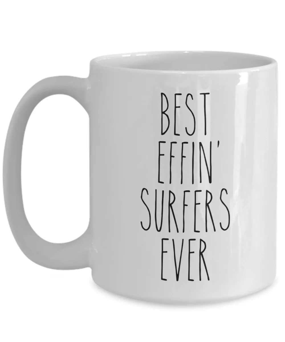 Gift For Surfers Best Effin' Surfers Ever Mug Coffee Cup Funny Coworker Gifts
