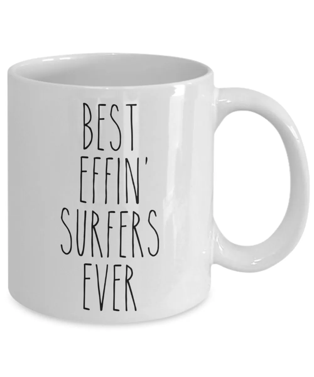 Gift For Surfers Best Effin' Surfers Ever Mug Coffee Cup Funny Coworker Gifts