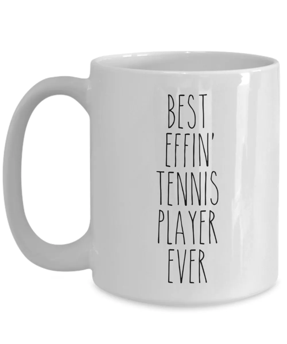 Gift For Tennis Player Best Effin' Tennis Player Ever Mug Coffee Cup Funny Coworker Gifts