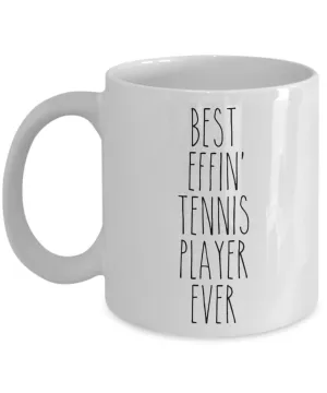Gift For Tennis Player Best Effin' Tennis Player Ever Mug Coffee Cup Funny Coworker Gifts