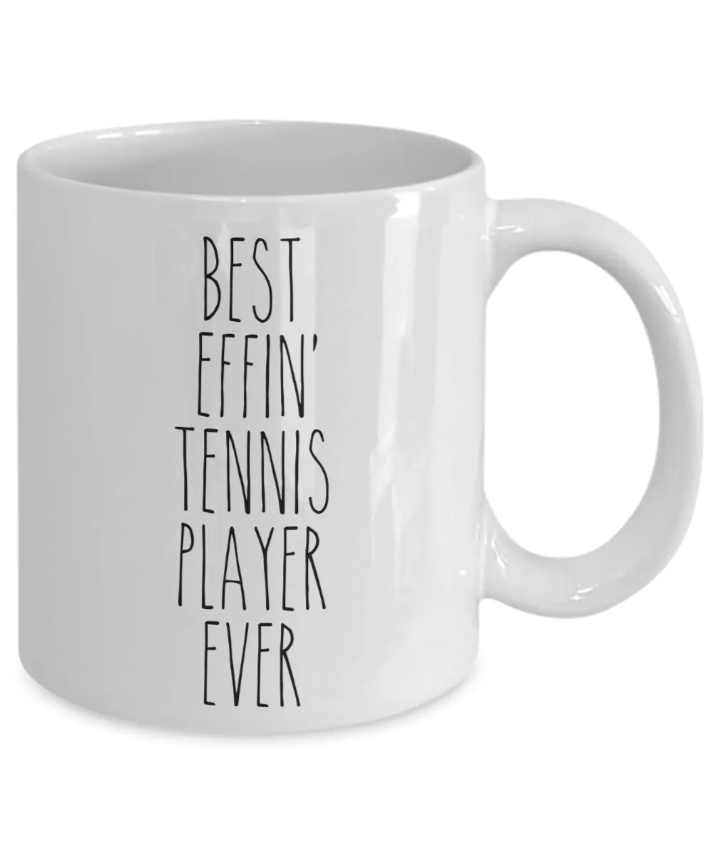 Gift For Tennis Player Best Effin' Tennis Player Ever Mug Coffee Cup Funny Coworker Gifts